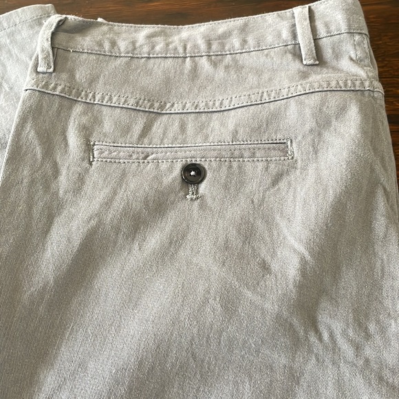 Zara Men's grey flat front slim fit cotton pants - Picture 8 of 8